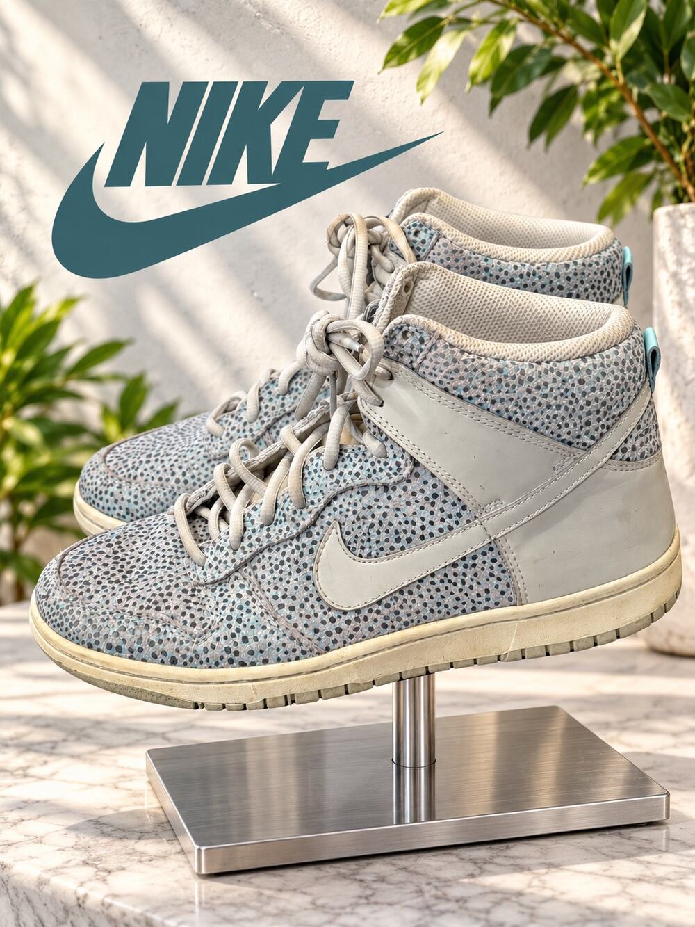 Nike Dunk High Skinny Print Glacier Ice Women’s 9.5 EU 41 543242-005
